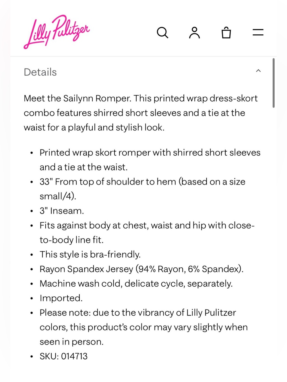 Lilly Pulitzer Sailynn Romper Bluette Make Lemonade Lemon Wrap Skort M - Picture 11 of 11